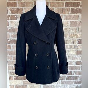 Jason Kole Women's Black Double-Breasted Coat Size Small